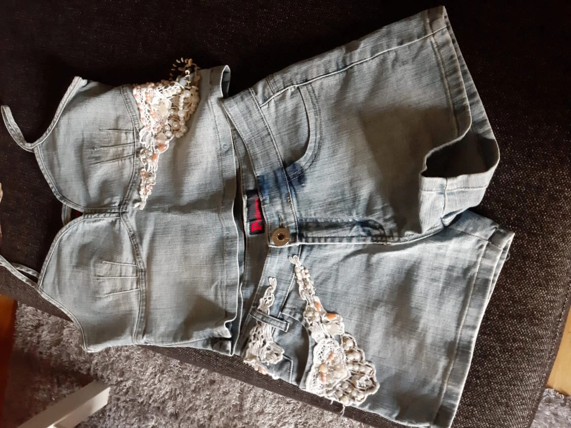 Jeans shorts / linne