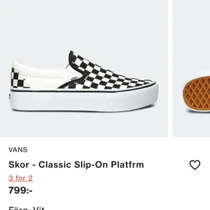 Checkerboard Vans platå  - Helt nya platå slip on från Vans. Säljer de då de inte kommit till användning. 