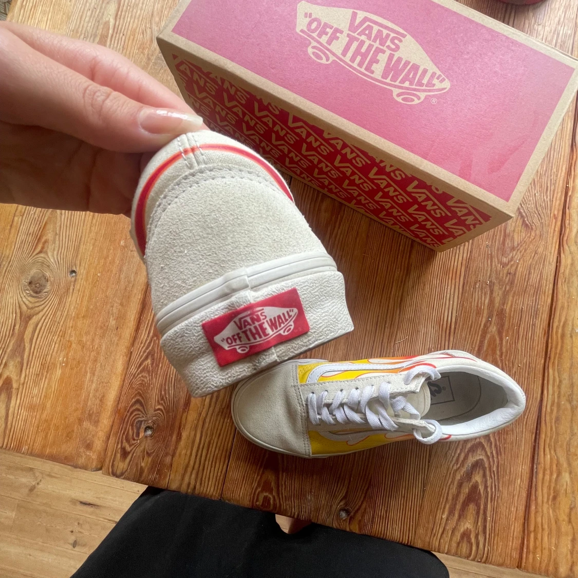 Old Skool Vans med flames - 91