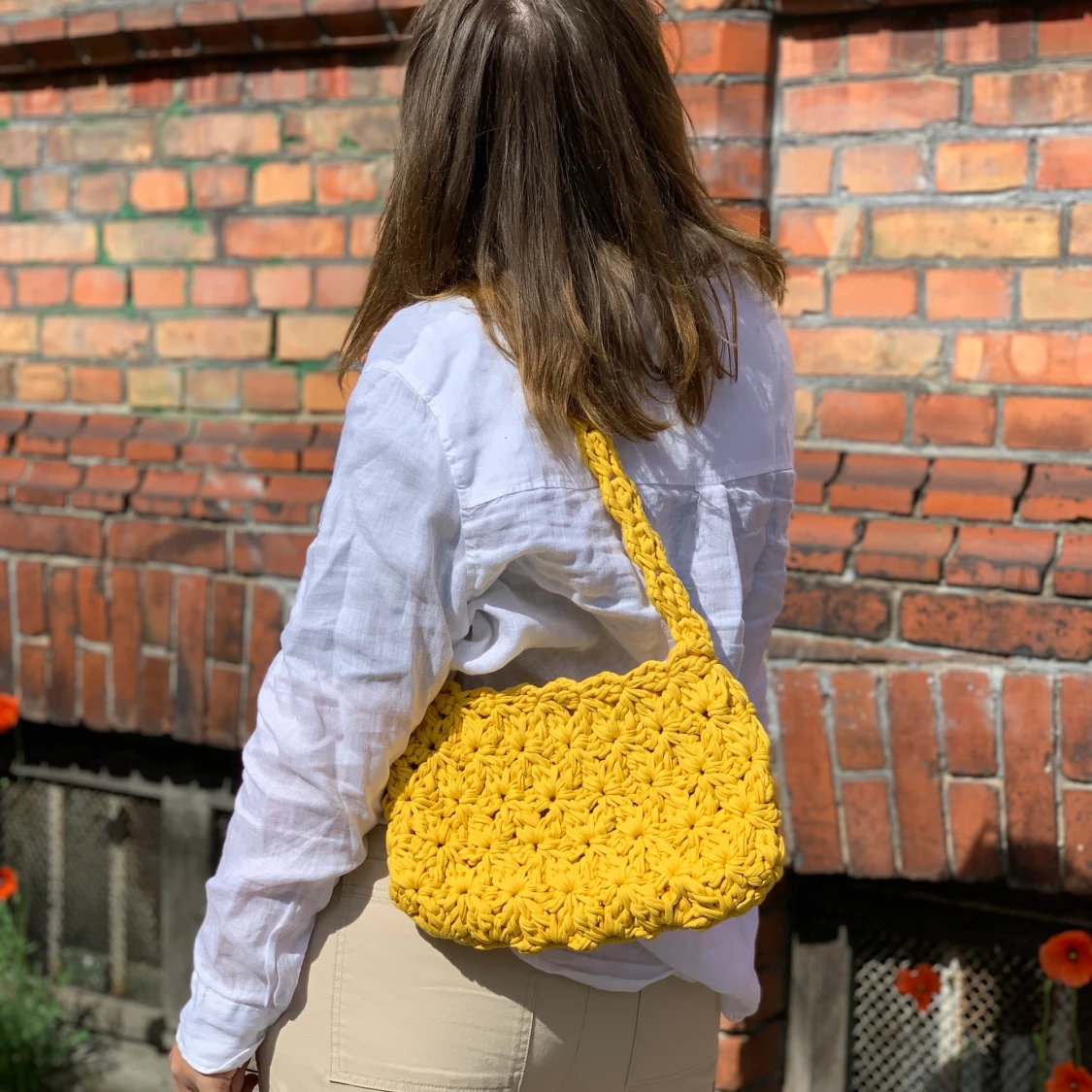 Handgjord virkad väska 