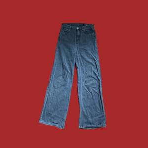 Populära Ace jeans från Weekday! Länge varit favorit men tyvärr blivit för små. Bortsett från slitningar vid bensluten är byxorna i fint skick. Beroende på passform går de att använda som både hög och lågmidjade :) Jag är 176 för referens :)