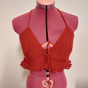 Röd virkad Topp  - Hemmagjord virkad topp  Röd 