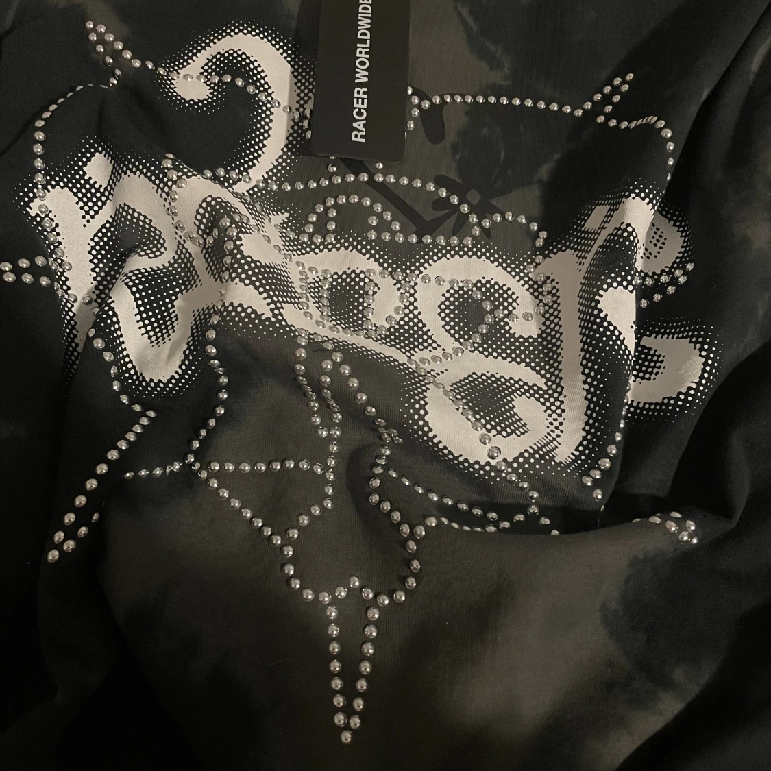 Racer worldwide studded tie-dye tee - 90