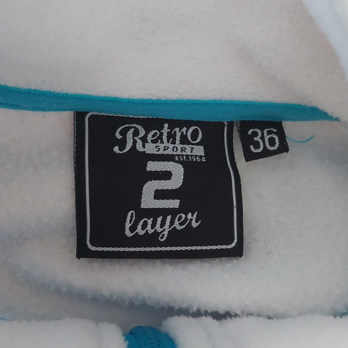 Vit retro tröja med dragkedja - 90