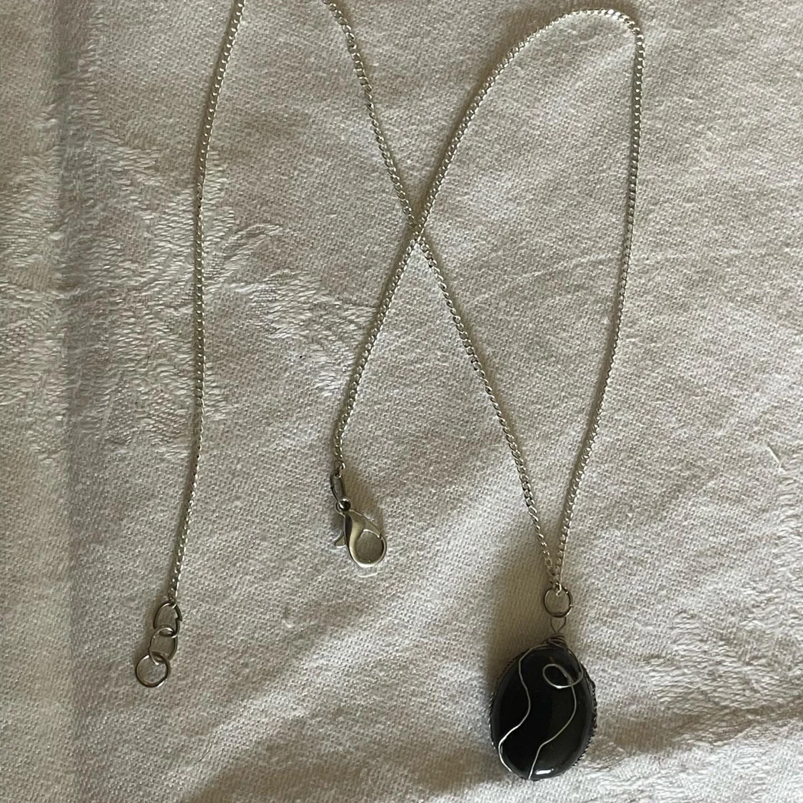 Halsband med svart onyx - 90