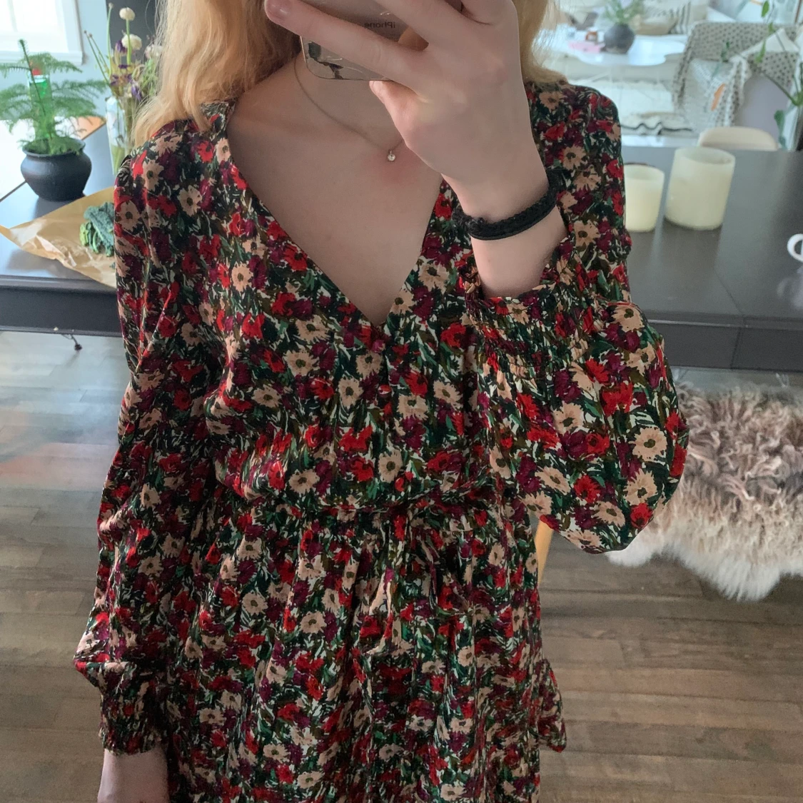 Blommig Klänning - 90