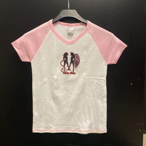 Little skin T-shirt  - Vit och rosa 