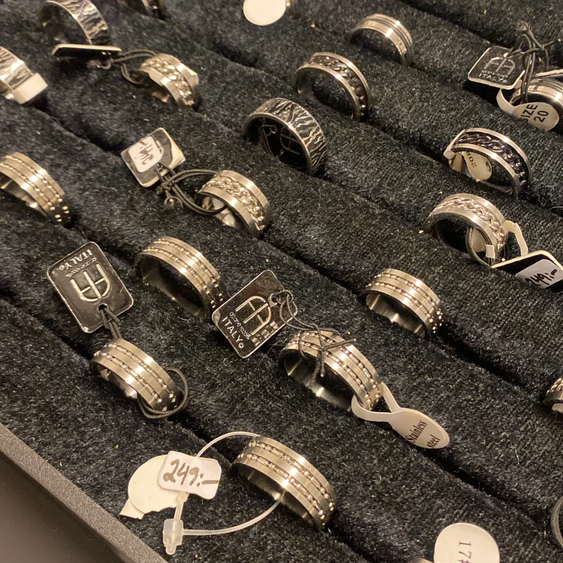 Ringar i rostfritt stål (snurrar) - 91