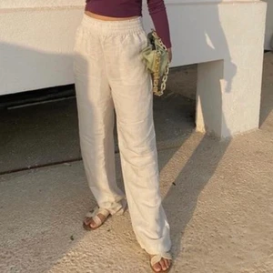 Linnebyxor - ”Linnebyxor” i vävd viskosblandning då de inte kommer till användning. I nyskick och bara använda 1 gång! (inte mina bilder!!)