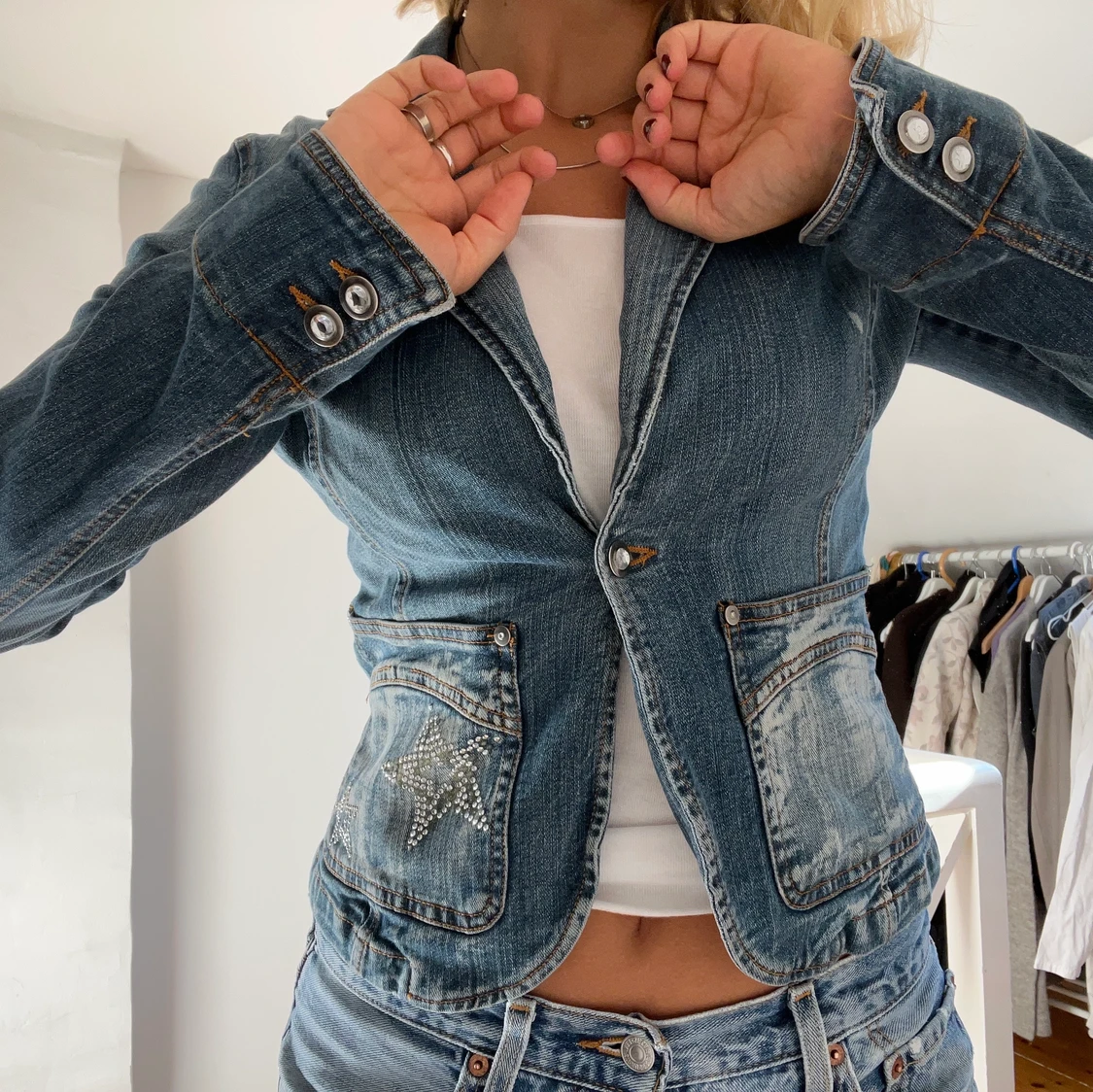 Y2k jeansjacka  - 90