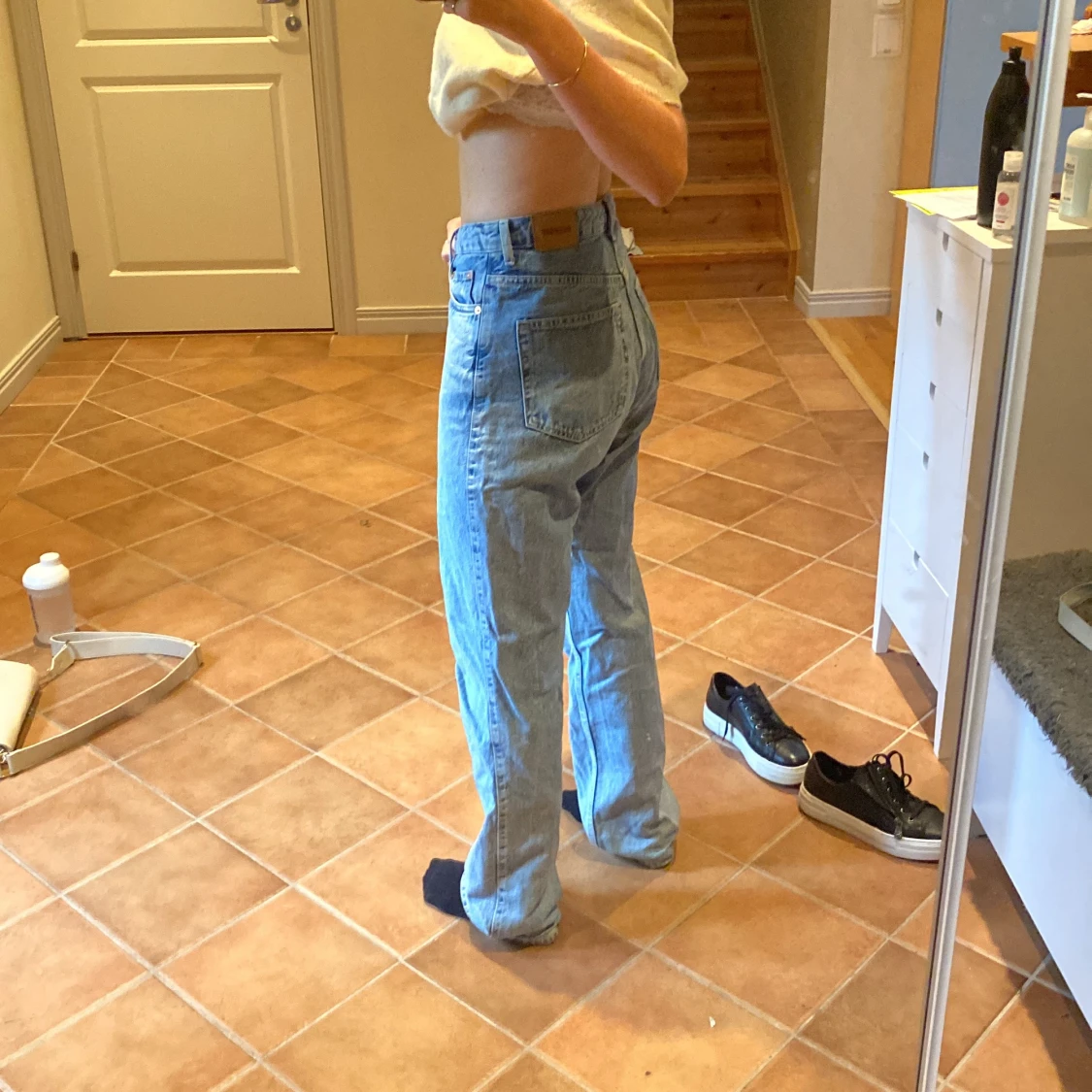 Blå weekdayjeans - 90