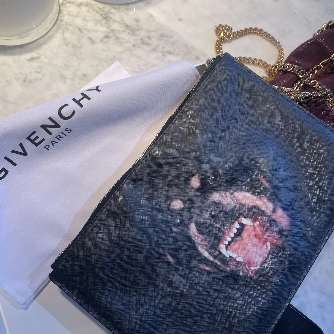 GIVENCHY ROTTWEILER Print Clutch