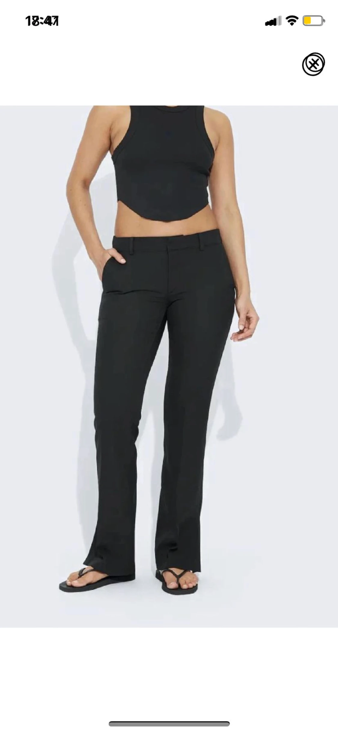 Lågmidjade kostymbyxor 