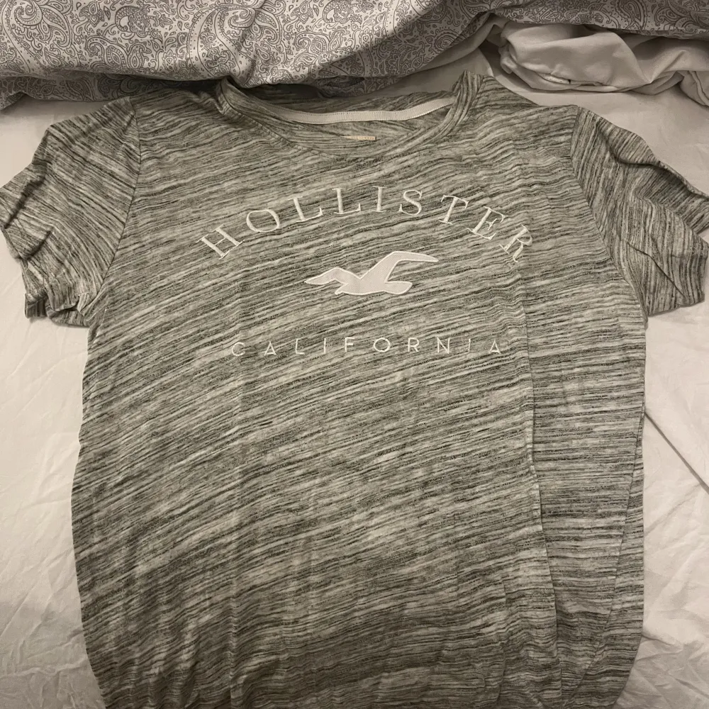 Säljer en jättefin t-shirt från Hollister som inte kommer till användning, fint skick🤍. T-shirts.