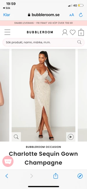 Balklänning - Helt oanvänd balklänning från bubbleroom i storlek 34. Prislappen sitter kvar, nypris 1199 men säljer för 700 kr+frakt!! 💕