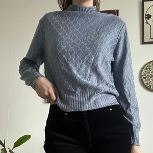 Tröja  - Blå mönstrad tröja 💙