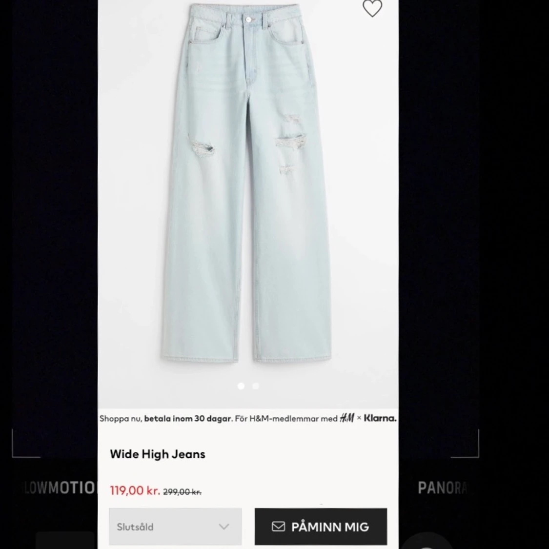 Oanvända H&m jeans  - 90