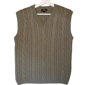 A mens medium retro Khaki green sweater vest from “Next”, Uk. Excellent condition 