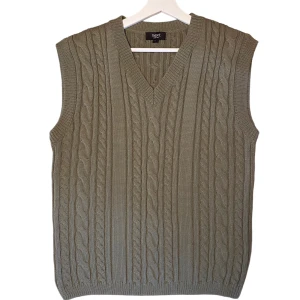 Khaki Green Sweater Vest - A mens medium retro Khaki green sweater vest from “Next”, Uk. Excellent condition 