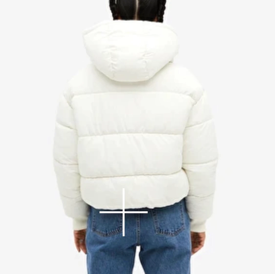 Cropped puffer jacket: Vit - 91