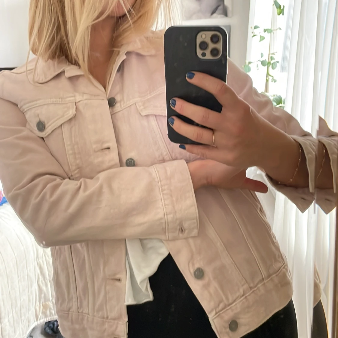 Ljusrosa/beige jeansjacka🌸 - 91