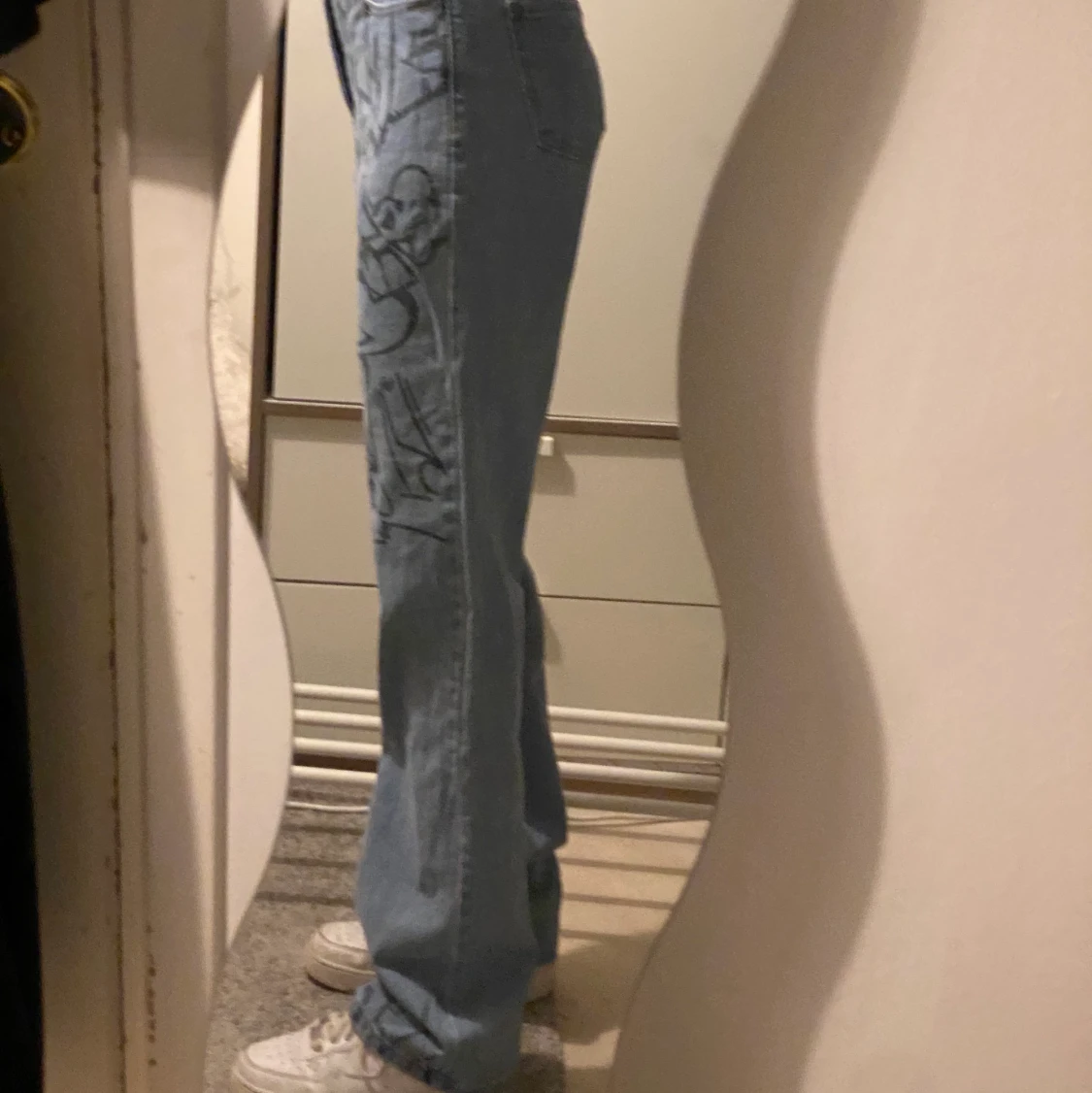 Mönstrade jeans - 90