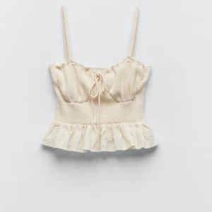 Stickad korsett topp i bomull - Jättefin topp, använd en gång!