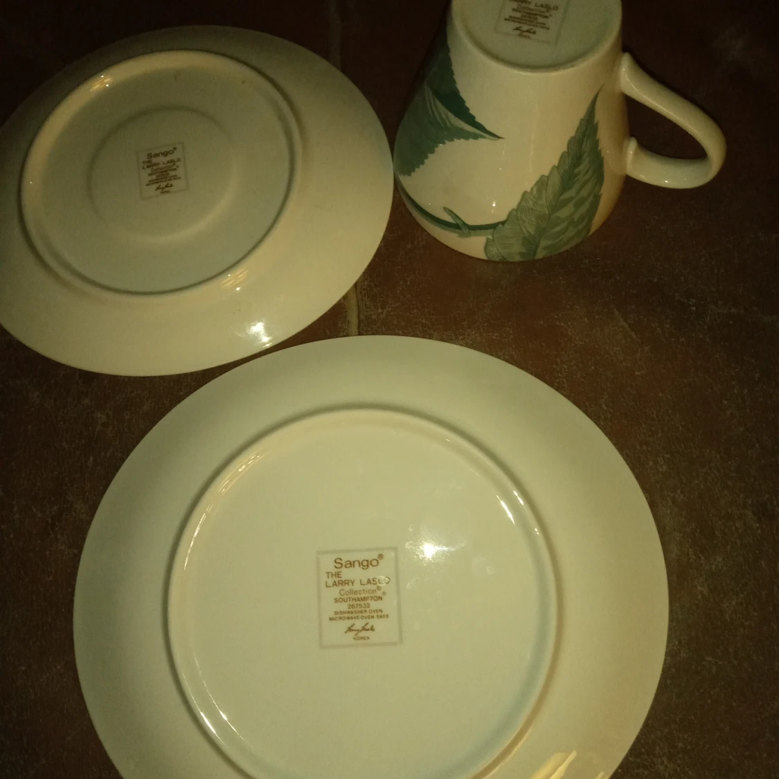 Set, Assiett,fat,kopp Sango The Larry Lazlo . - 91