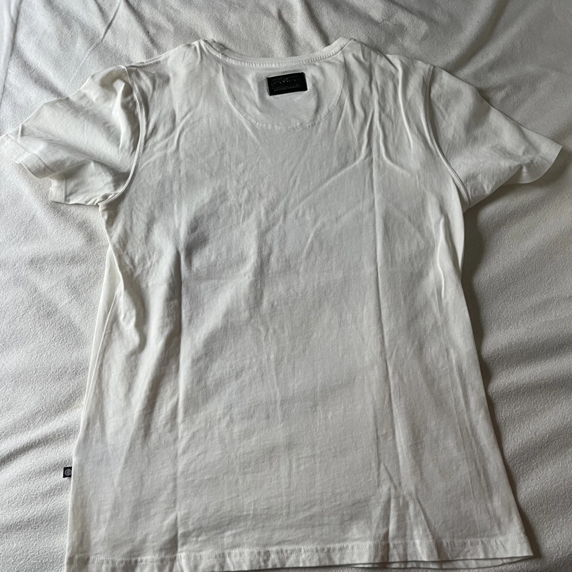 Vit Philipp Plein T-shirt med strass - 90