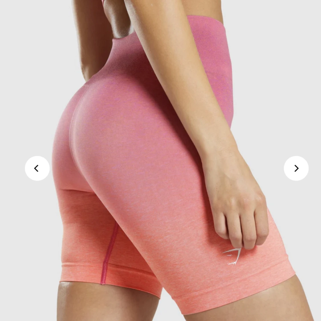 Gymshark Adapt Ombre Seamless Shorts - Orange Marl/Pink - 90