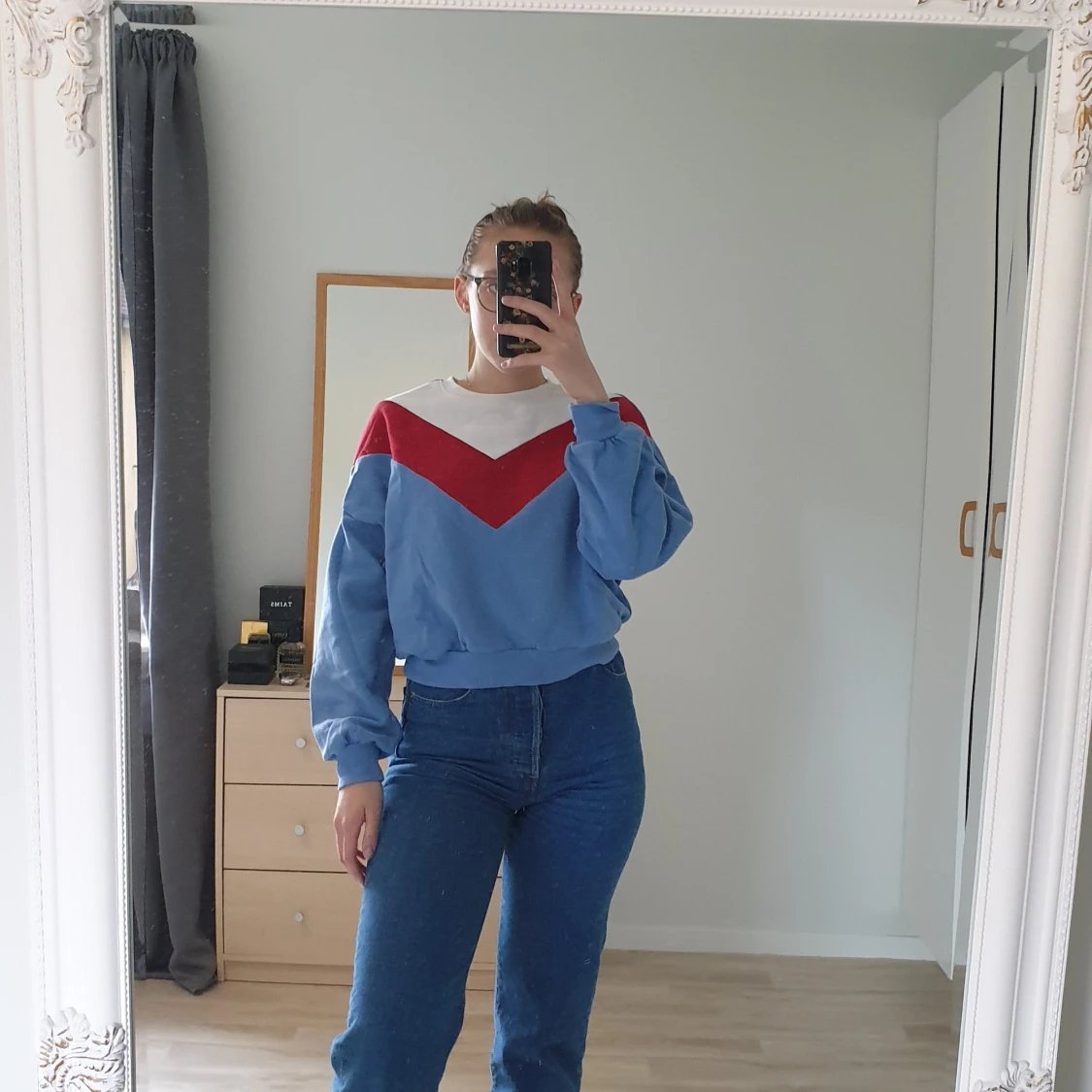 Tjocktröja med ränder