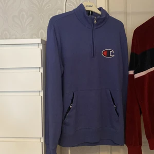Tröja+Half Zip från Champion  - Båda köpta samtidigt i höstas, tro de kostade ca 400-500kr styck. Använd 3-4 gånger var. Säljs för 100kr styck, vill man kan man få köpa med båda för 150kr. Storleken på dessa är L, skulle kunna bli snyggt på nån med M för oversize!