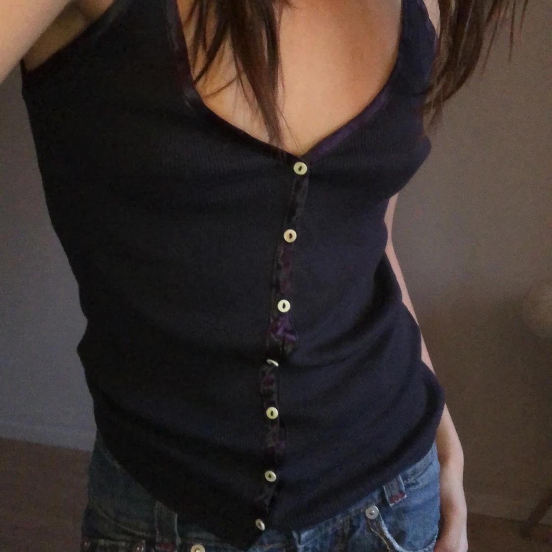 marinblått linne - 90