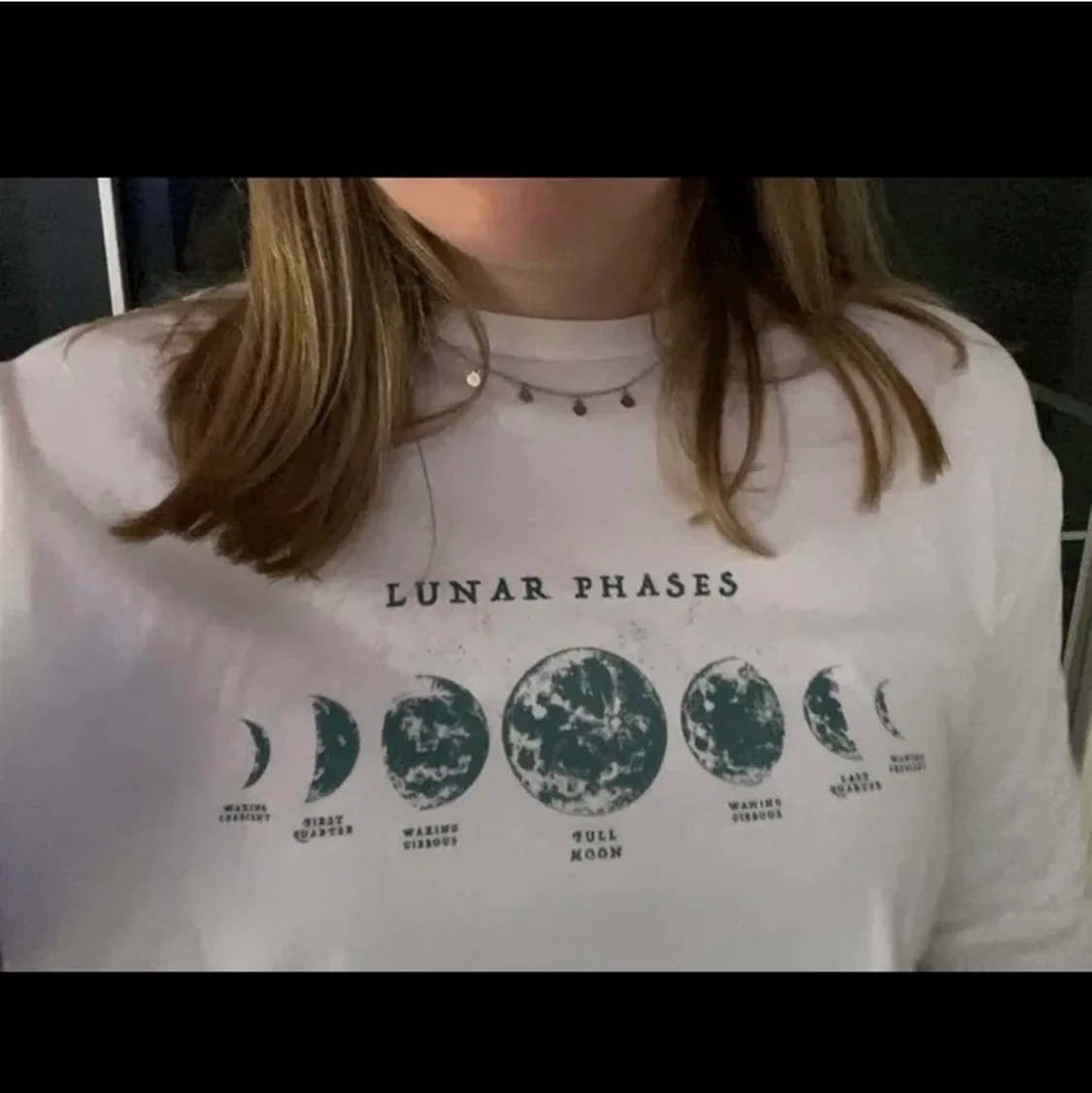 Långärmad tshirt med måntryck - 90