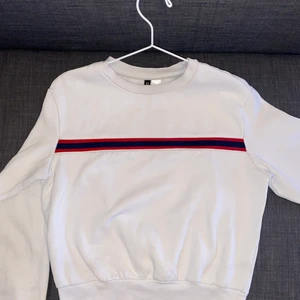 Sweatshirt från H&M, storlek s - En sweatshirt från H&M i storlek s med en rand av blått och rött.