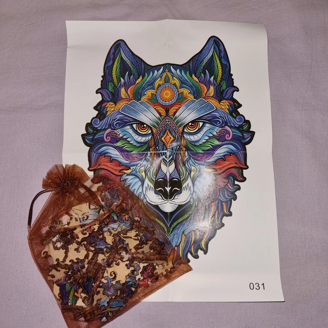 Träpussel varg - 90