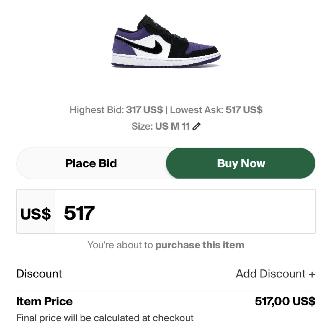 Jordan 1 court purple low. - 91