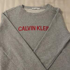 Detta är en grå Calvin klein sweatshirt. Skulle tro att storleken är 16 år men 16 iallafall. Säljer pågrund av att den inte används. Skriv för mer bilder eller frågor 