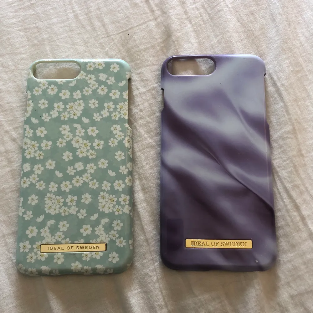 Två jättefina mobilskal till Iphone 7+/8+, båda är från ideal of Sweden men de lila är från Bianca Igrossos kollektion:) köp en av dom för 99 eller båda för 159<3 Originalpris: Varje 299. Accessoarer.