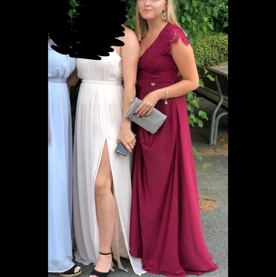 Vinröd balklänning  - 91