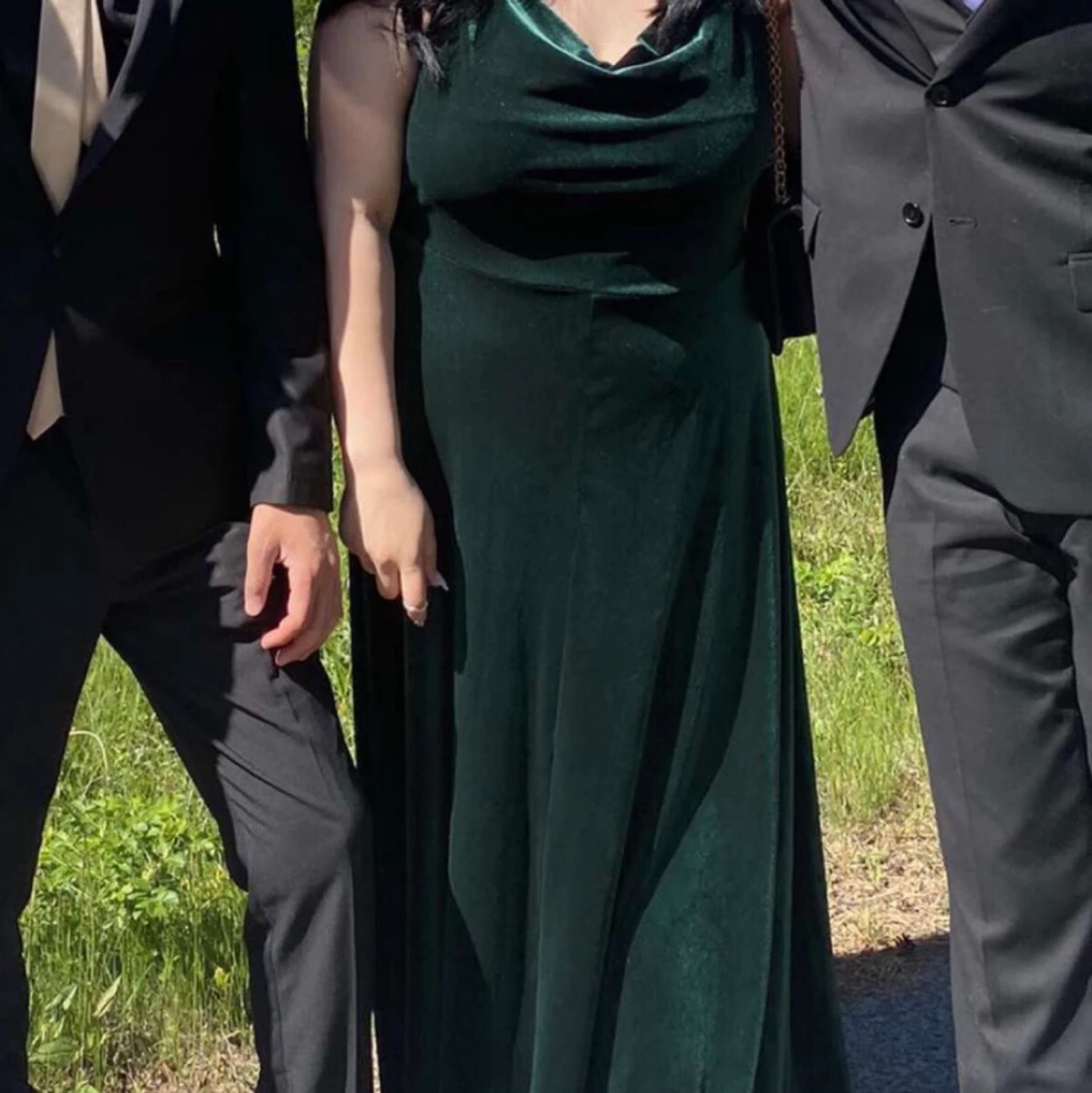 Mörk grön sammet klänning 2XL - 91