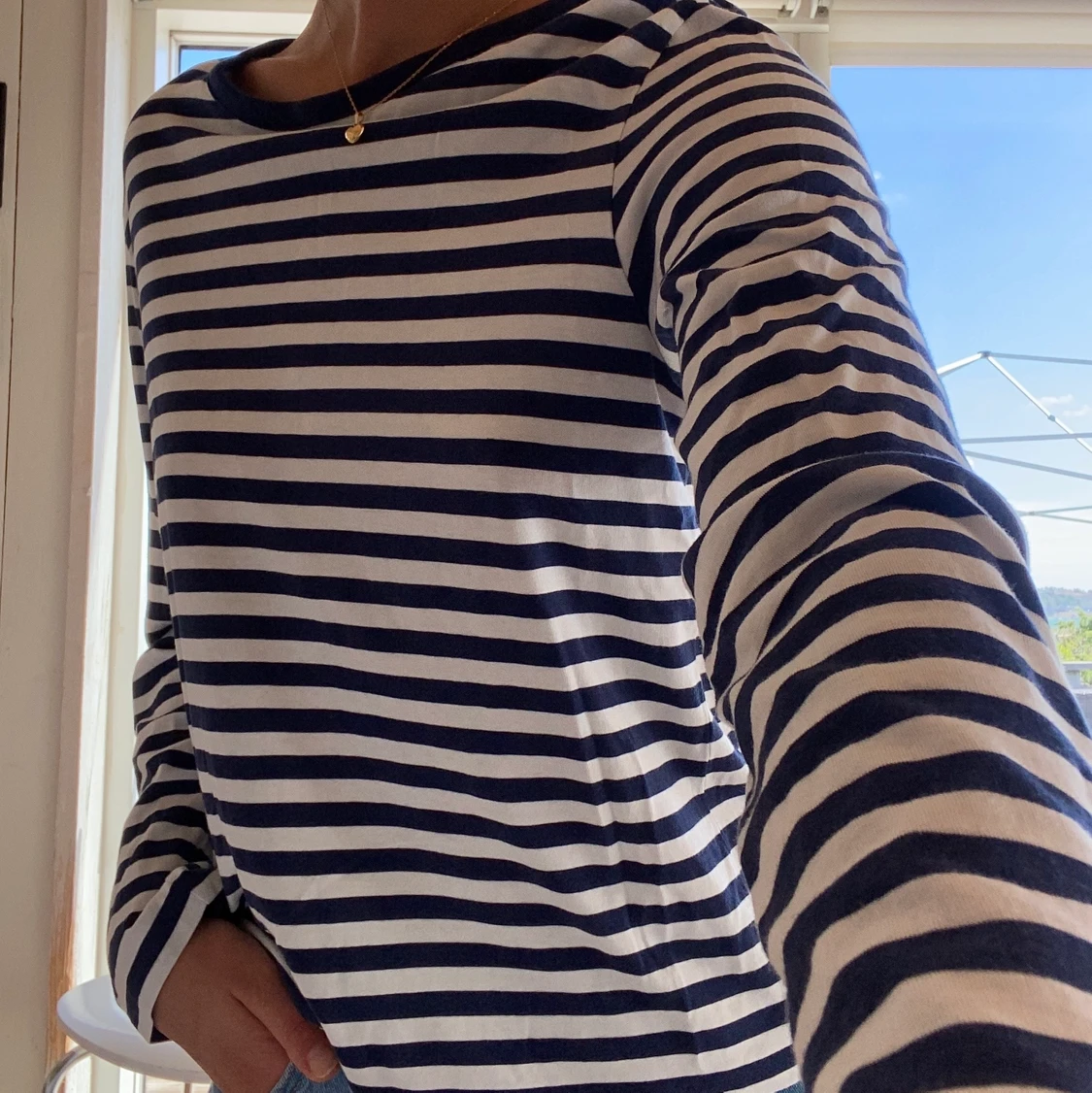 Randig långärmad tröja från Monki i strl S - 90