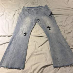 Fake chrome hearts jeansu