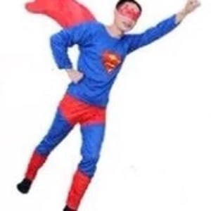 Vuxen Superman Dräkt  - Stlk M  Top lång 68.00cm  byxor lång ca 100.00cm  Passar personer som är 160-175cm 