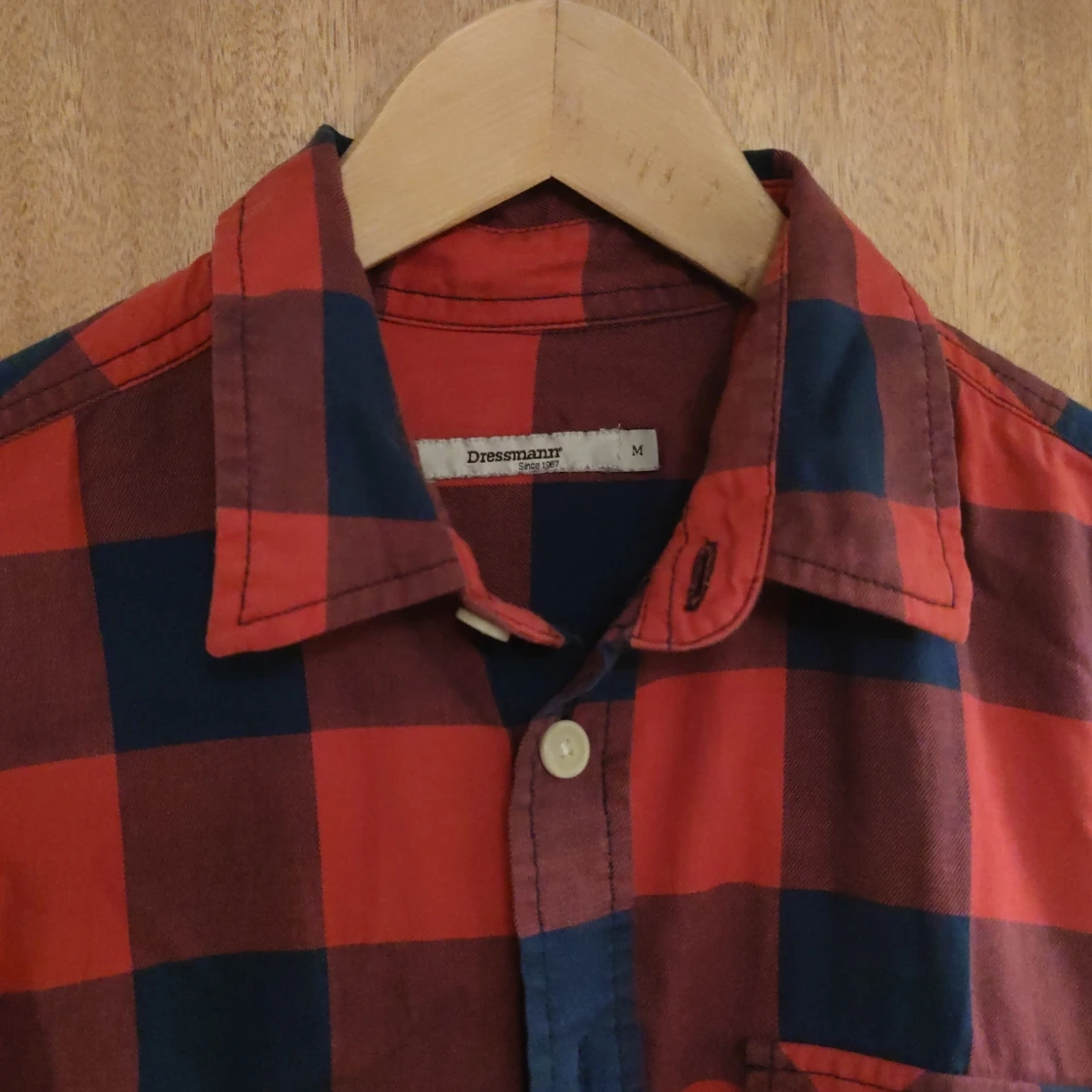 Röd flannel skjorta M - 90