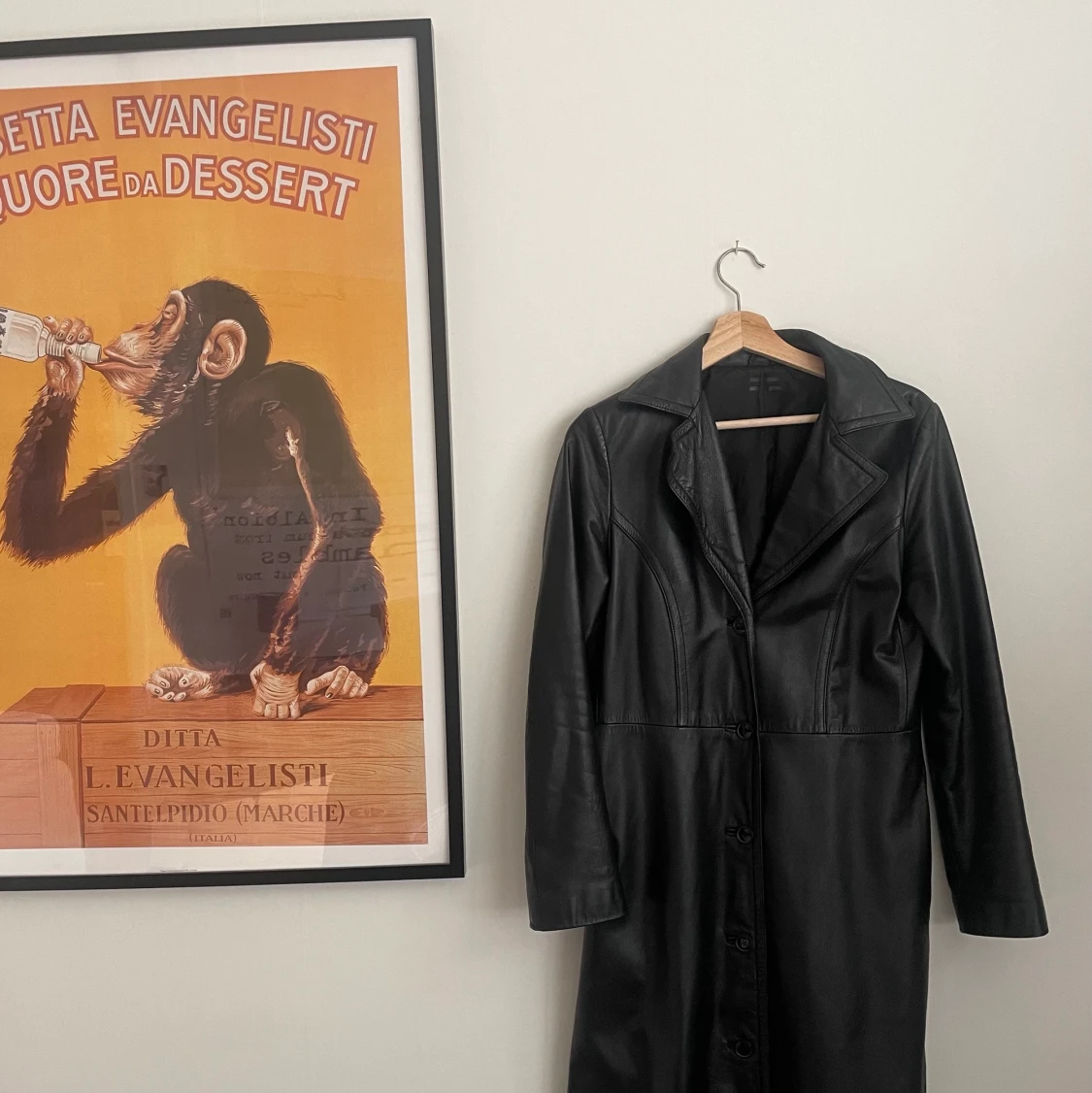 90’s vintage läderkappa  - 90