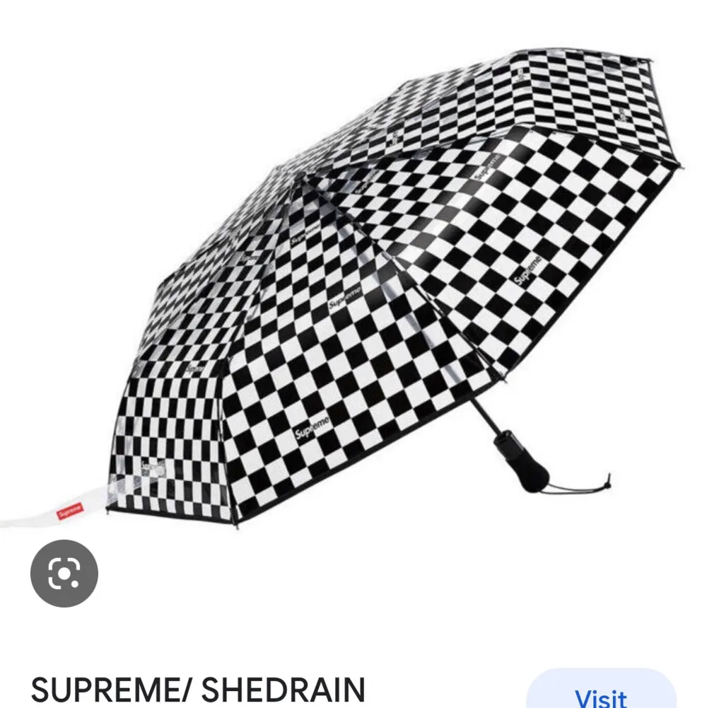 Supreme shedrain transparent checkerboard paraply. Helt ny oanvänd, har kvitto. Möts i Stockholm eller skickas. Övrigt.