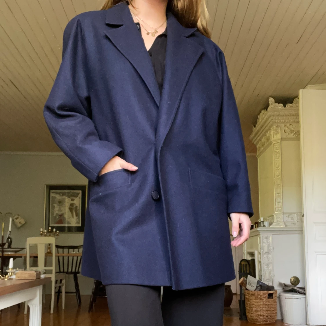 Marinblå kappa - 91