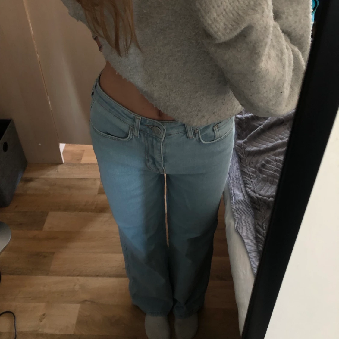 Blåa jeans