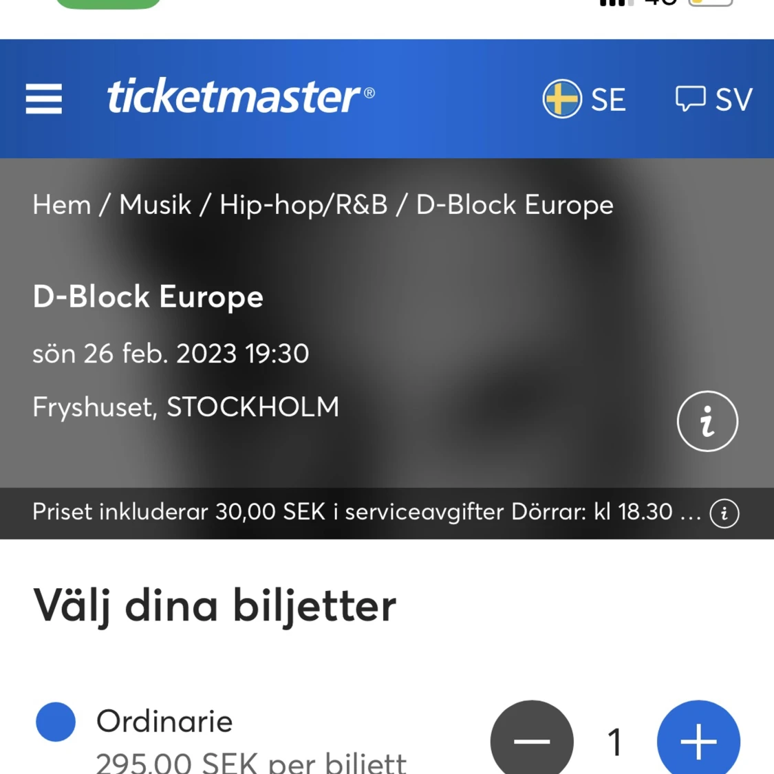 Dbe Konsert biljett